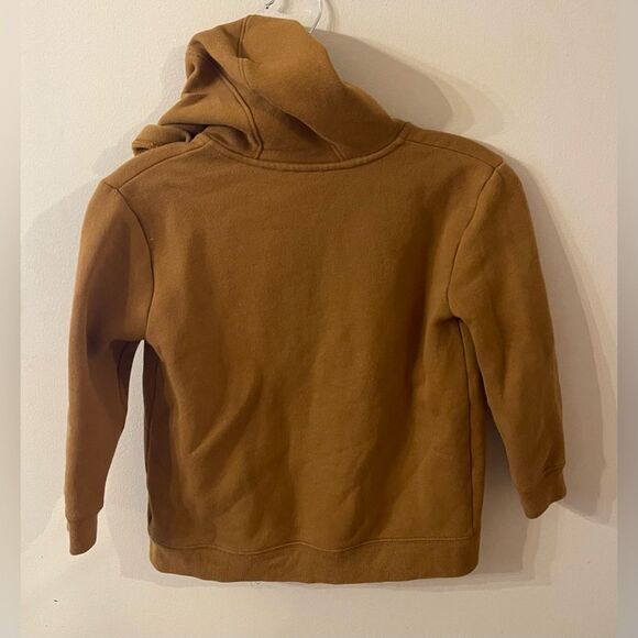 Carhartt Kids sz 7 Brown Full-Zip Hooded Sweatshirt Fleece Lined Workwear Jacket - Picture 4 of 5